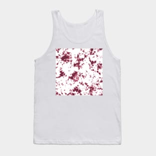 Red wine and white marble - Tie-Dye Shibori Texture Tank Top